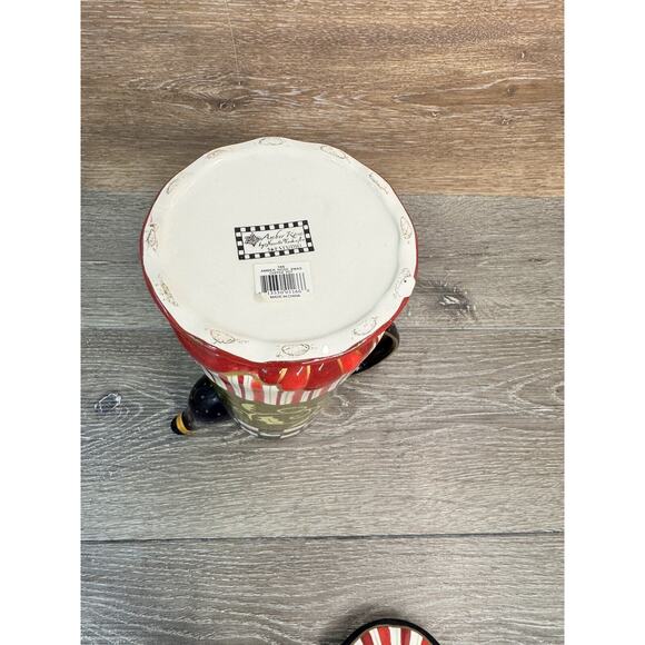 Rare Amber Rose Coffee Pot By Nanette Vacher 11.5” Tall ~unused Condition!! - Picture 10 of 11